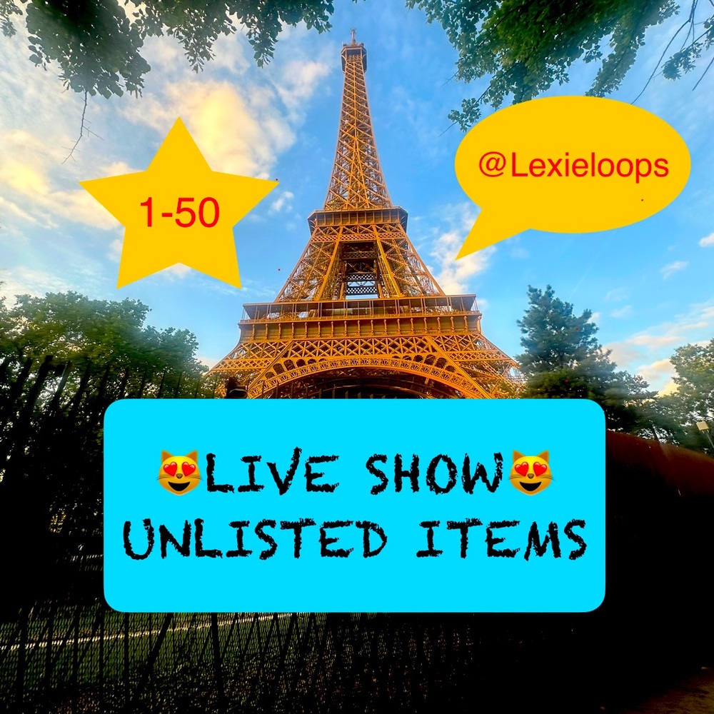 1-50 Unlisted items shown during a live show❤️Bid Responsibly